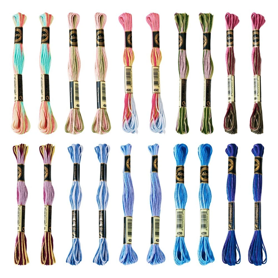 50Skeins 10 Colors 6-Ply Polyester Embroidery Floss Cross Stitch Threads 0.5mm - Image 4 of 4