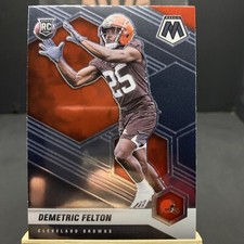 2021 Panini Mosaic Demetric Felton Rookie Card Base #394 Cleveland Browns. rookie card picture
