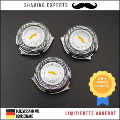 3x Rasiererkopf Scherkopf Rasierklingen für Philips Norelco Series 3000 SH30