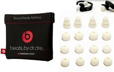 16 WHITE Earbuds Gels for Powerbeats-PRO with NON-charging Carrying Pouch.