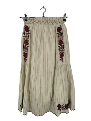 ZARA TRAFALUC Jupe taille haute Dames Jupe T EU 38 blanc cassé-rouge-noir - Photo 1/4