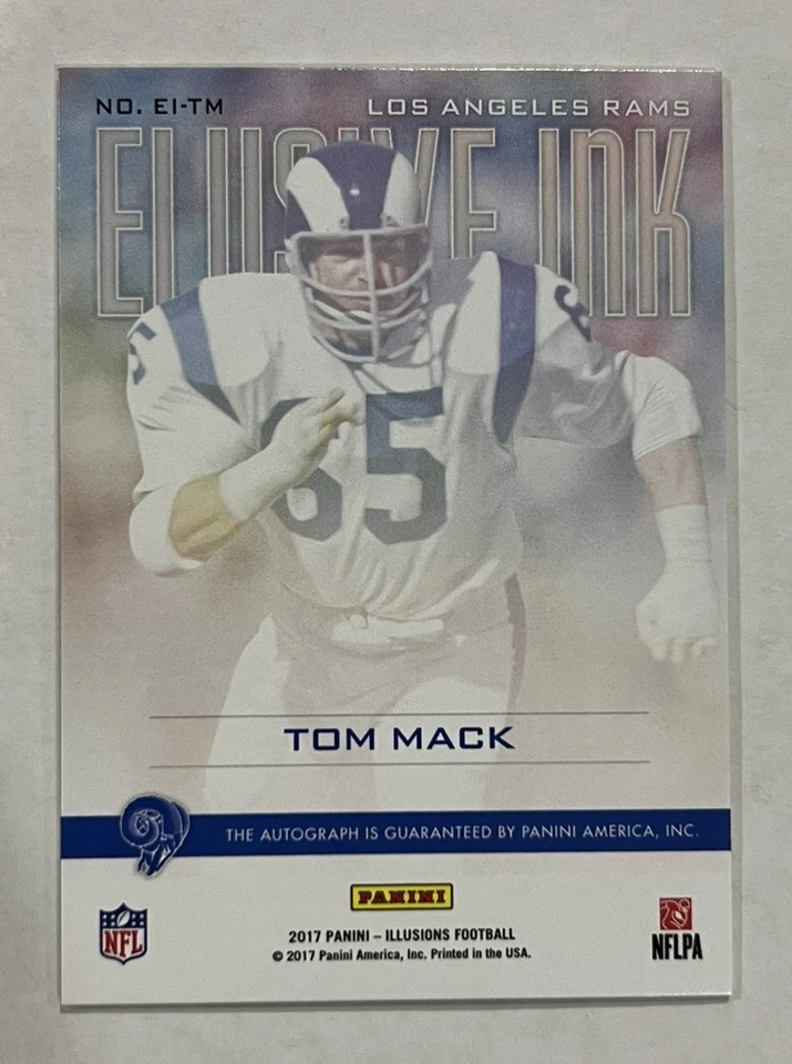 2017 Panini Illusions Elusive Ink Blue /25 TOM MACK Auto - Image 2 of 2