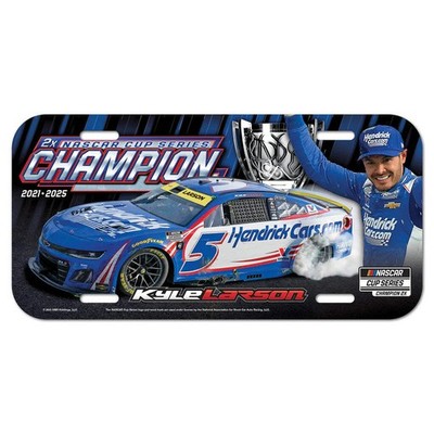 Kyle Larson NASCAR 2X Champion License Plate