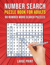 Puzzle King Publishi Number Search Puzzle Books for Adul Paperback  UK IMPORT 