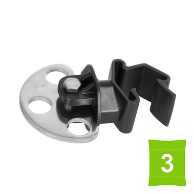 T-Pfosten Torisolator Vario, 3-Fach Einhängung, Edelstahl, 3 Stück