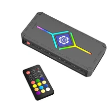 9 RGB/ARGB for Computer PC Fan PWM Strip Controller Hub Splitter with Remote