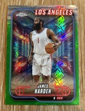 2024-2025 Topps Chrome James Harden #198 Green Logofractor Los Angeles Clippers