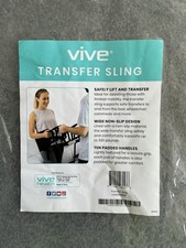 VIVE Transfer Sling Padded Assist Belt Heavy Duty Patient Lift LVA2056BLK 330lbs