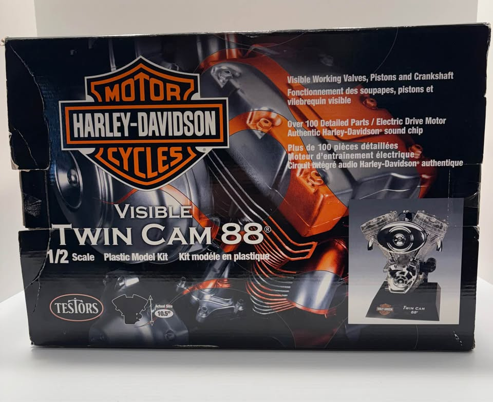 ミニカー Testors Harley-Davidson Twin Cam 88 Harley Davidson Visible Twin Cam 88 Testors 1/2 Scale Model Kit | eBay