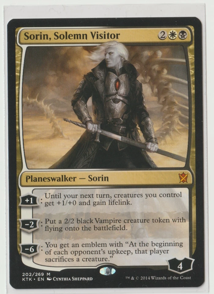 Sorin, Solemn Visitor x3 lot MTG Khans of Tarkir KTK 202/269 Mythic Planeswalker - Image 2 of 4