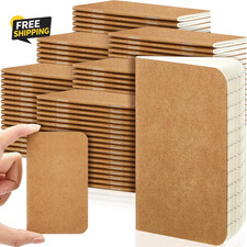 90 Pack Mini Notebooks 2.5x4in Kraft Pocket Journal Lined Notepad 60 Pages Bulk