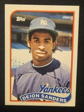 Topps 1989 Traded Deion Sanders #110T Rookie Yankees Baseball Card Base Set
