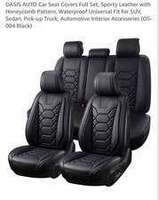 Car Seat Covers Full Set Waterproof Faux Leather Seat Covers For Cars Universal