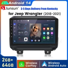 2+64G Android14 CarPlay Car Stereo Radio GPS Navi WIFI For Jeep Wrangler 2018-21