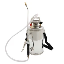 New Garden Pump Sprayer 1.5 Gallon Stainless Steel Sprayer 6L W/ Reinforced Hose