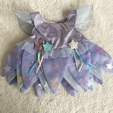 Build A Bear Workshop Purple Star Fairy Satin Glitter Ribbon Sparkle Dress