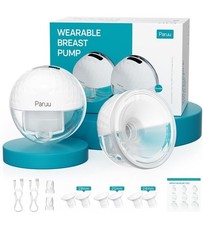 P10 Ultra-Quiet Wearable Breast Pump, 338 mmHg, Leak-Proof Design, White SEALED
