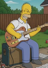 E-Gitarre Guitar Simpsons Hand made 