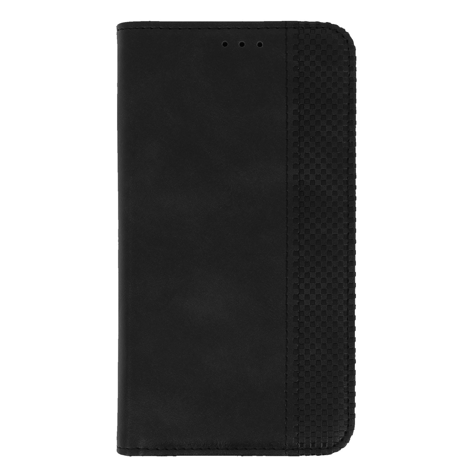 Étui Oukitel WP5 portefeuille à rabat clapet aspect cuir noir avec stand vidéo