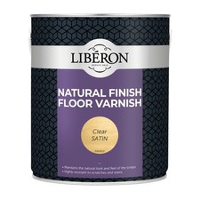 Barniz de suelo Liberon acabado natural 2,5 L - satinado transparente, acabado madera bajo olor