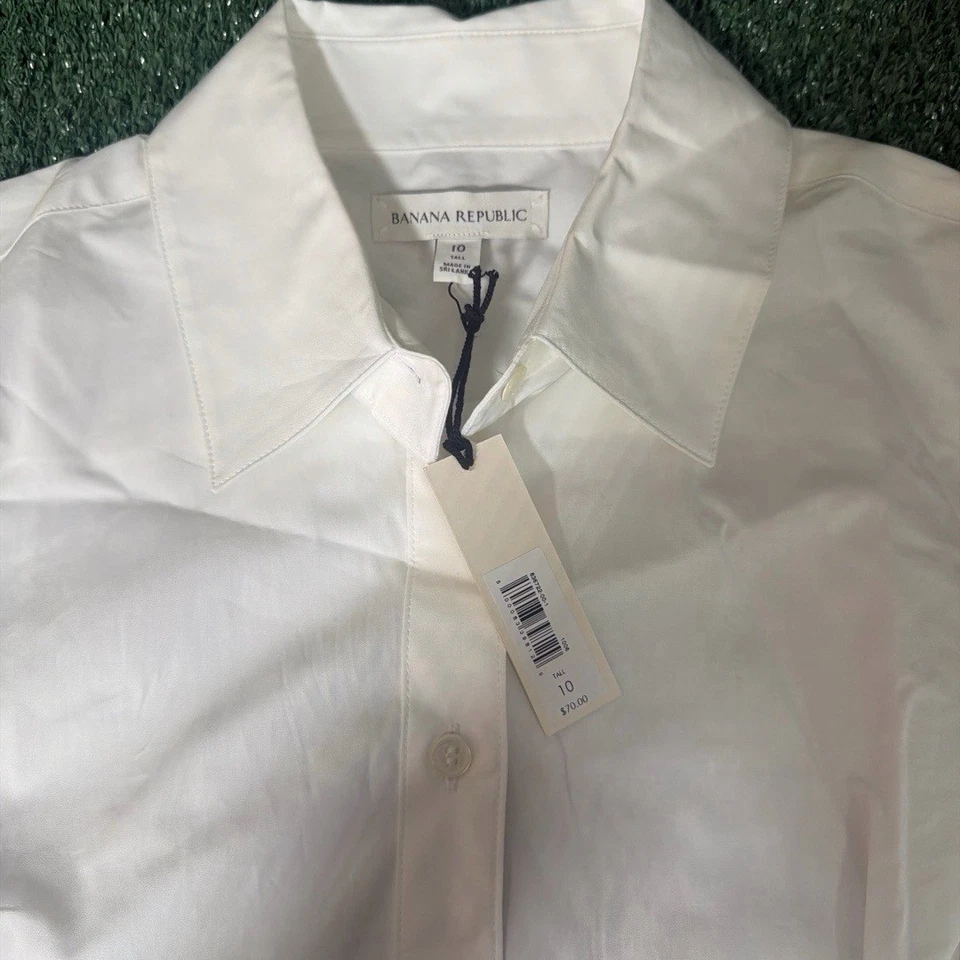Camisa Banana Republic a medida fácil de cuidar para mujer talla 10 alta nueva con etiquetas Foto 3 de 4