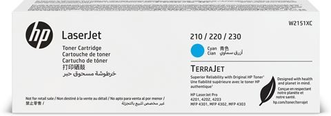 Cartouche toner cyan HP W2151XC laser d'origine pour bureau