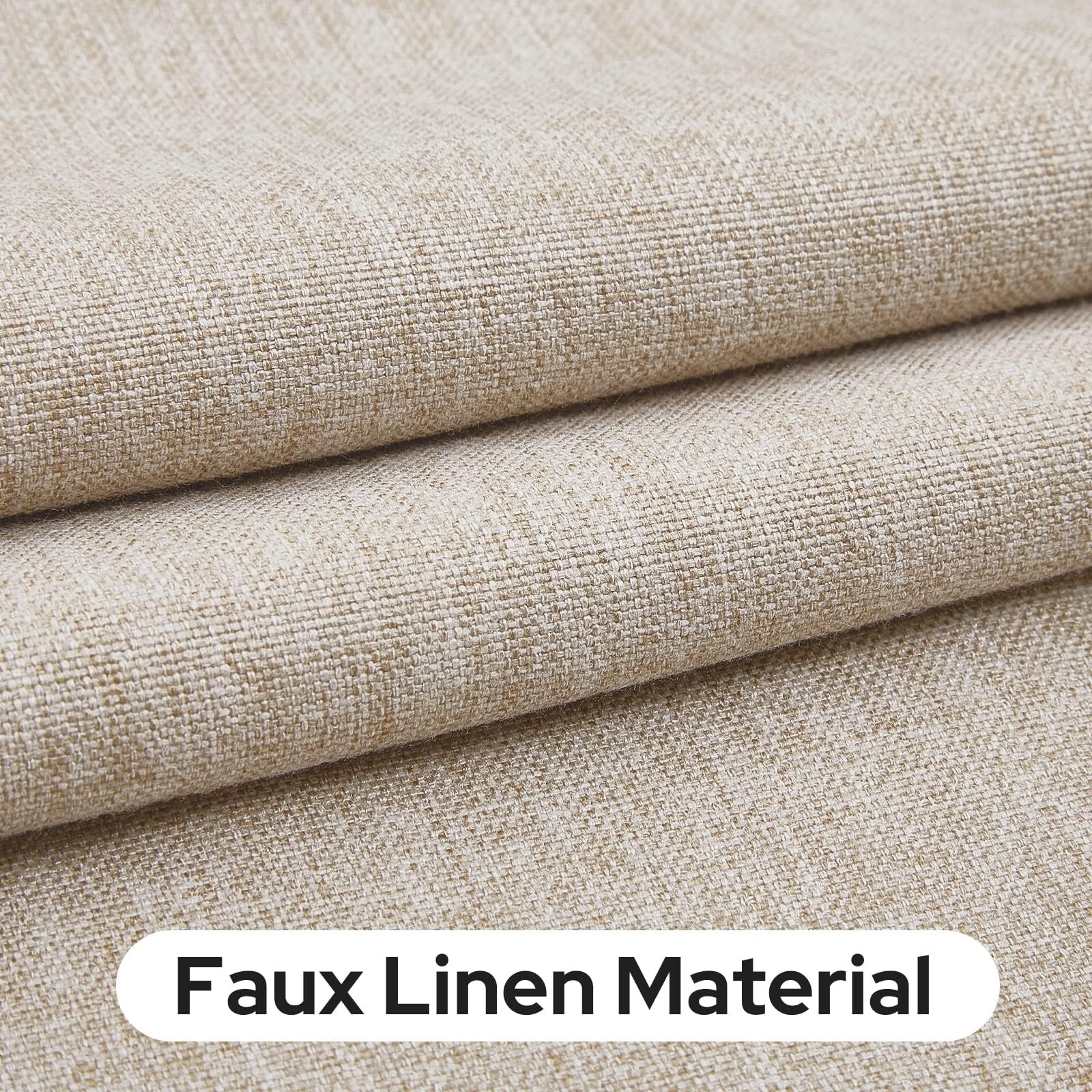 HOMEIDEAS Blackout Linen Sidelight Curtains for Front Door, Side Door Window ...