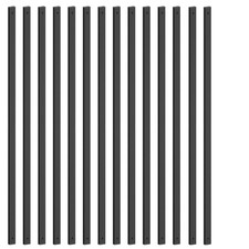 61 Pack Black Metal Deck Balusters 32.25  Hollow Rectangle Spindles with Screws