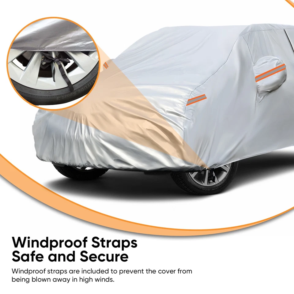 Cubierta Completa Coche Impermeable Polvo Resistente a los UV Protección Solar Universal Para Audi Q5 Foto 4 de 4