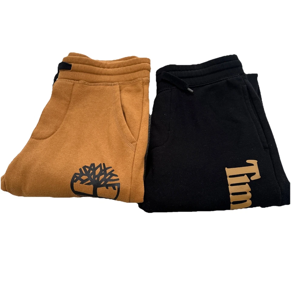 2 Pantalones deportivos Timberland juveniles talla M 10/12 trigo para correr y letras negras Foto 2 de 4