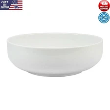 Round Porcelain Serve Bowl Dishwasher Microwave Safe Kitchen Serveware 46 Oz New