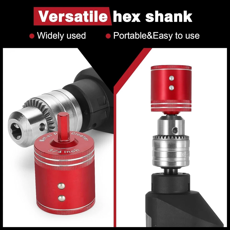 Juego de limpiadores de tuberías de cobre cepillos de alambre de acero inoxidable de 1/2 y 3/4 pulgadas Foto 3 de 4