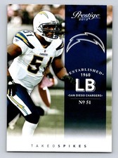 2012 Panini Prestige #163 Takeo Spikes San Diego Chargers