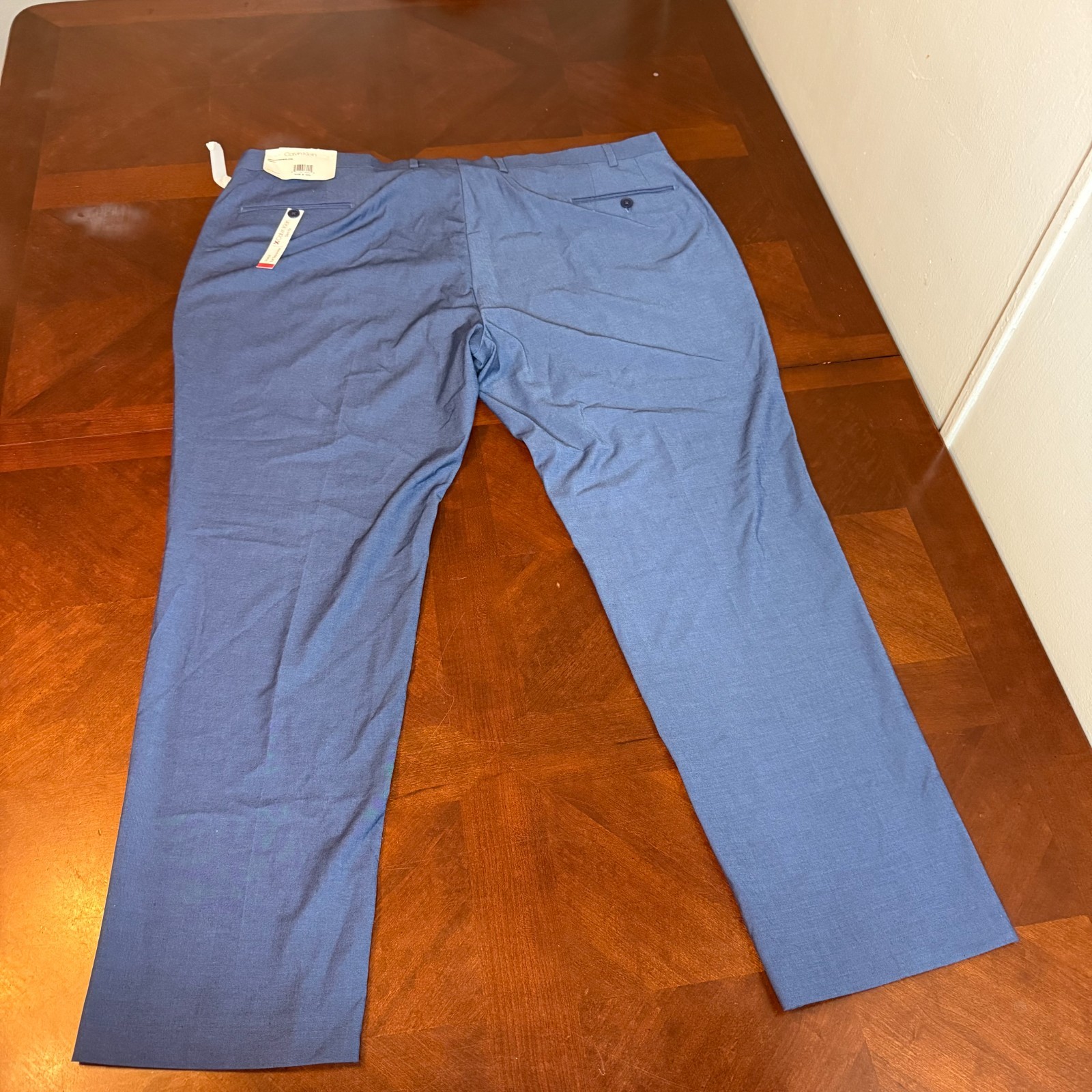 Calvin Klein Blue Slim Fit Stretch Dress Pants Modern Tailored Men 44x30 NWT thumbnail 12
