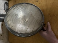 Vintage 1930s Headlight Lamp Bucket Glass Fluted Lens Barn Find Rat Rod Antique