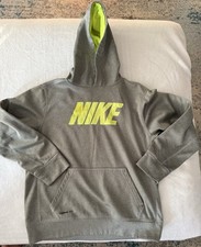 Nike Kids Therma Fit Hoodie Gray Hooded Sweatshirt Warm Boys Kids Sz XL