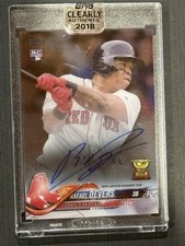 2018 Topps Clearly Authentic Rafael Devers RC Rookie Auto Red Sox