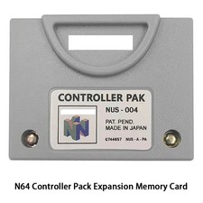 N64 Controller Pak NUS-004 OEM Official Nintendo 64 Memory Card - Tested CLEAN