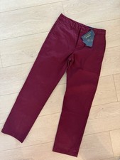 NWT Polo Ralph Lauren BURGUNDY WINE Suffield Flat-Front Chino Pants 14 Boys PONY