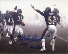 MICKEY PRUITT Signed "Fog Bowl" Photo Chicago Bears 1988-90 COA SB XXVII Cowboys