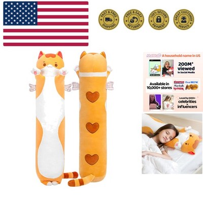 Long Cat Plush 5 Sizes, 120% Extra Filling Giant Plushness Kids Body Pillow, ...