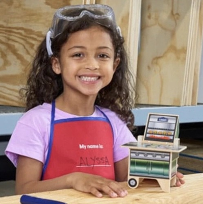 #ad Lowe’s Tic Tac Grill Game DIY Kids Workshop Kit With Patch July 2023 NEW $13.99