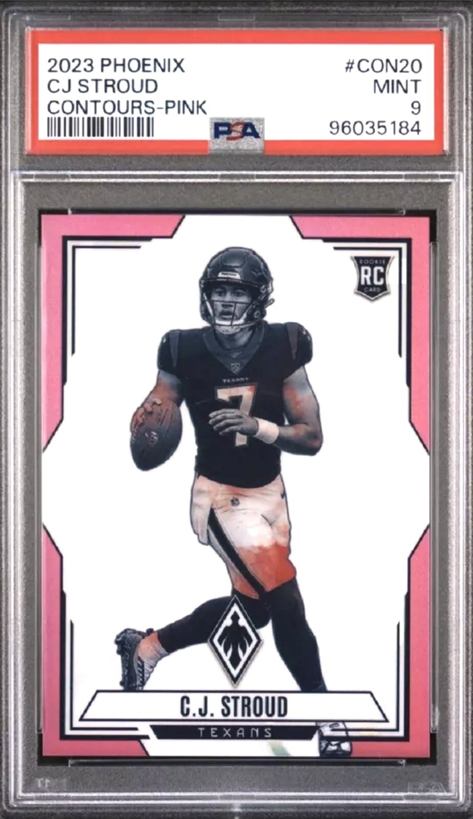 2023 Panini Phoenix Football Contours Pink C.J. Stroud RC 160/175 PSA 9