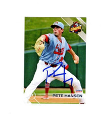 Pete Hansen 2024 Peoria Chiefs signed autograph baseball card Dallas Texas
