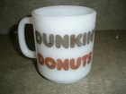 Vintage Dunkin Donuts Coffee Mug Glasbake Milk Glass Mug (M27)