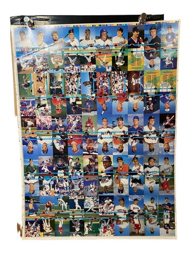 Vintage Lots Of (4) 1991 Topps Uncut Sheet Of Baseball Cards 30.5”X 40” - Bild 7 von 23