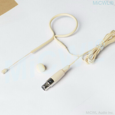 MiCWL Headset Microphone for Shure ULX SLX PGX QLX Wireless Beige Black optional