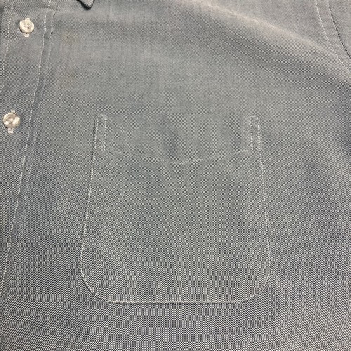 Vintage ll Bean einzelne Nadel Schneiderei Knopfleiste blaues Shirt, Gr. 17,5-34, hergestellt in den USA - Bild 6 von 10