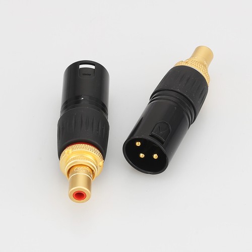 Adaptador de cable RCA hembra 2 piezas chapado en oro XLR macho a RCA hembra - Imagen 2 de 5