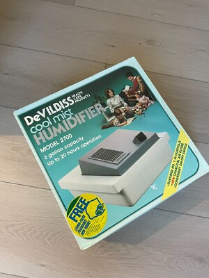 Vintage DeVilbiss 2700 Cool Mist Humidifier Indoor Portable 2-Gal Capacity, Gray